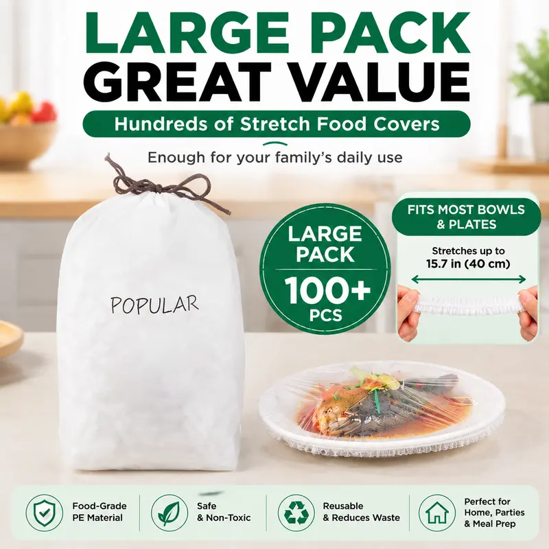 🔥Limited-time 50% off promotion-100PCS Disposable Stretch Food Covers for Bowls & Plates