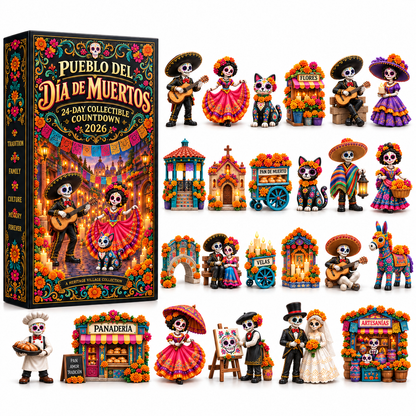 ⏳ Last day to save 60%-Day of the Dead Village 2026 – 24-Day Day of the Dead Collectible Countdown Calendar with 24 Unique Miniatures
