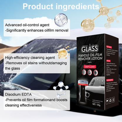 Automotive Oil Film Remover – Streak-Free Glass Cleaner for Fast Window Decontamination