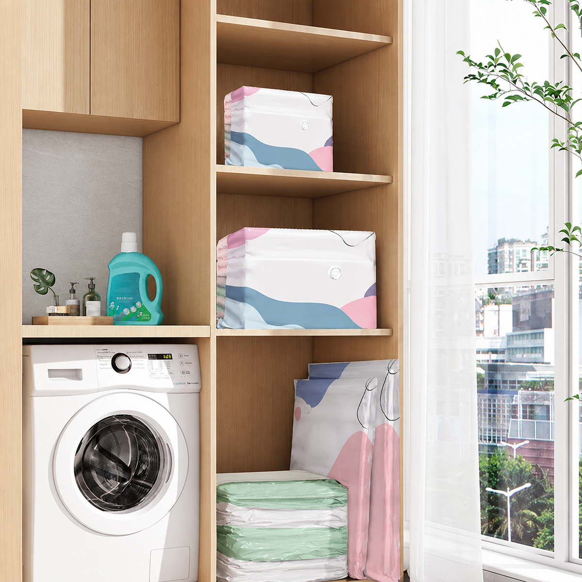 🥳2026 HOT SALE🥳💞 50% OFF! No‑Pump Vacuum Storage Bags – Press & seal, no pump needed. Saves 80% space, keeps clothes dry & dust‑free. Perfect for bulky bedding & off‑season gear. 🛏️🗄️