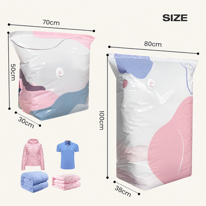 🥳2026 HOT SALE🥳💞 50% OFF! No‑Pump Vacuum Storage Bags – Press & seal, no pump needed. Saves 80% space, keeps clothes dry & dust‑free. Perfect for bulky bedding & off‑season gear. 🛏️🗄️