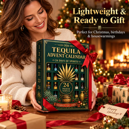⏳ Last day to save 60% – 24-Day Mini Tequila Bottle Advent Blind Box for Holiday Celebration, Bar Table Decor, Collector Gift & Family Countdown