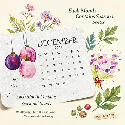 🌱Eco-Friendly Plantable "Timeless" Seed Calendar 2027 ✨ Plan•Plant•Grow•Enjoy