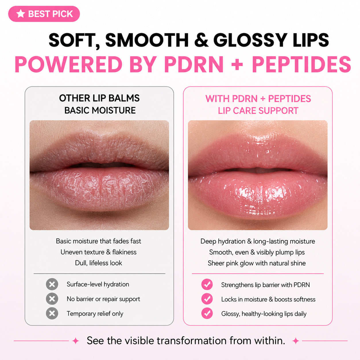 Peptide High-Shine Lip Balm | Hydrating & Plumping Lip Gloss