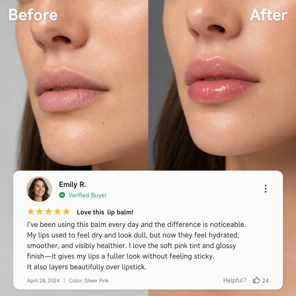 Peptide High-Shine Lip Balm | Hydrating & Plumping Lip Gloss