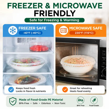 🔥Limited-time 50% off promotion-100PCS Disposable Stretch Food Covers for Bowls & Plates