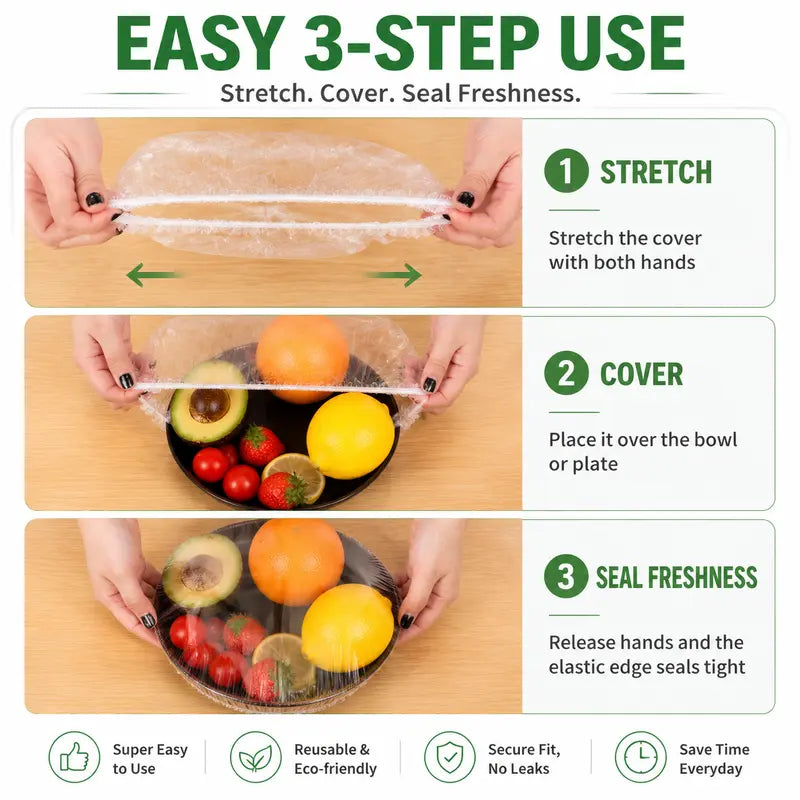 🔥Limited-time 50% off promotion-100PCS Disposable Stretch Food Covers for Bowls & Plates