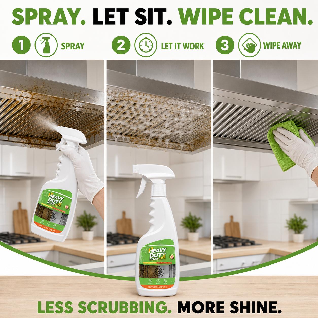 🔥 Powerful Kitchen Degreasing Spray — Quickly Removes Stubborn Grease ✨