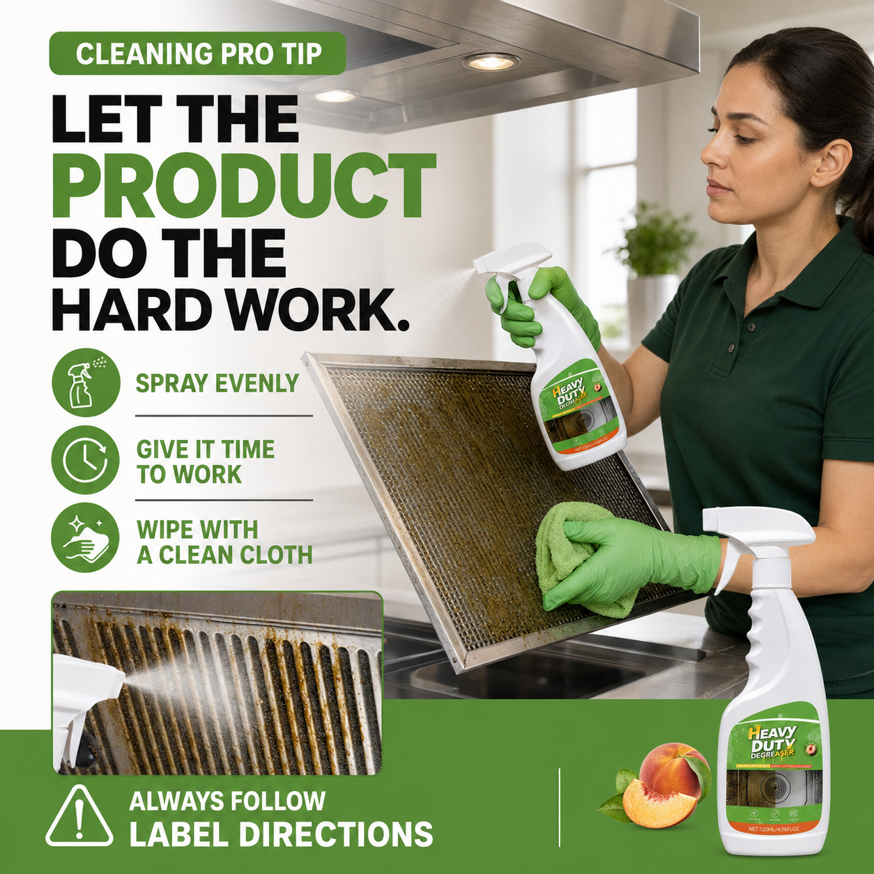 🔥 Powerful Kitchen Degreasing Spray — Quickly Removes Stubborn Grease ✨