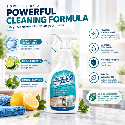 Powerful Multi-Surface Stain Removal Cleaner – Deep Cleaning Spray for Home