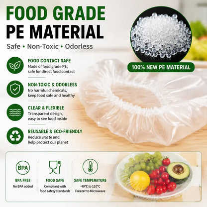 🔥Limited-time 50% off promotion-100PCS Disposable Stretch Food Covers for Bowls & Plates