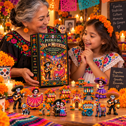⏳ Last day to save 60%-Day of the Dead Village 2026 – 24-Day Day of the Dead Collectible Countdown Calendar with 24 Unique Miniatures