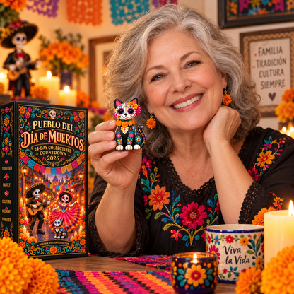 ⏳ Last day to save 60%-Day of the Dead Village 2026 – 24-Day Day of the Dead Collectible Countdown Calendar with 24 Unique Miniatures