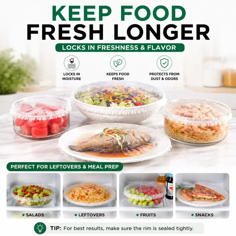 🔥Limited-time 50% off promotion-100PCS Disposable Stretch Food Covers for Bowls & Plates
