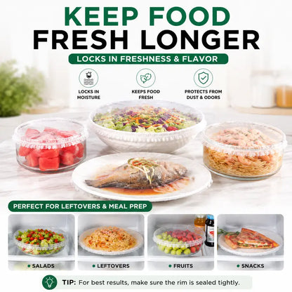 🔥Limited-time 50% off promotion-100PCS Disposable Stretch Food Covers for Bowls & Plates
