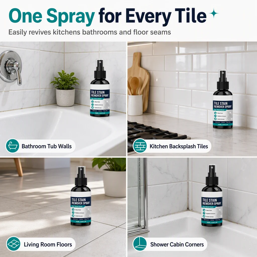 🧼🎯 Grout Cleaning Spray – Easy Care for Tile Lines & Damp-Area Stains