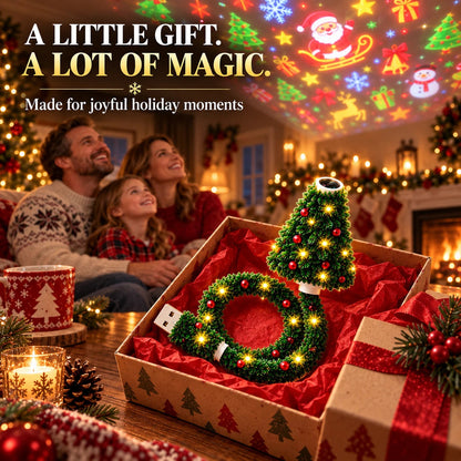 USB Christmas Projection Lamp with 6 Festive Scenes2