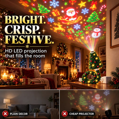 USB Christmas Projection Lamp with 6 Festive Scenes2