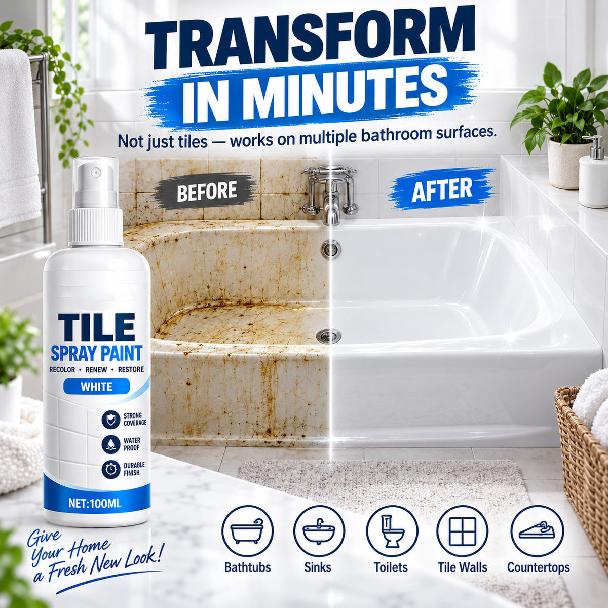 🎨 Tile Renewal Spray Paint | 100ml